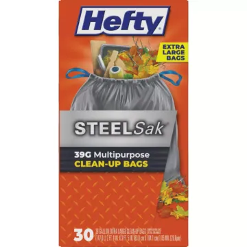 Hefty Steel Sak Heavy Duty Trash Bag (Gray - 30pk) 39 gal