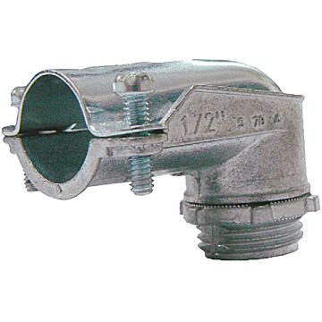 Sigma Engineered Solutions ProConnex Die-Cast Zinc 90 Deg Squeeze Connector For AC, MC - 3/8 in.