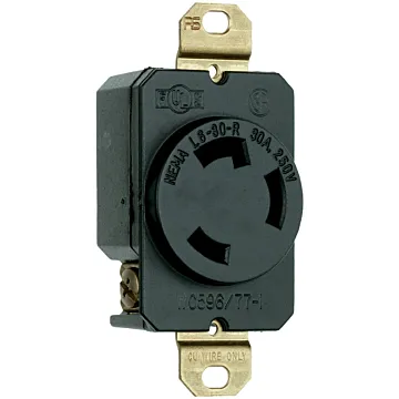 Pass & Seymour Turnlok® Spec Grade Locking Devices, 30A Single Receptacle