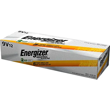 Energizer Industrial 9V Alkaline Batteries, 12 Pack