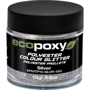 EcoPoxy 15 g Solid Silver Polyester Color Glitter
