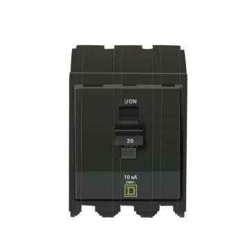 Square D QO 20 Amp 3-Pole 240V Plug-in Circuit Breaker