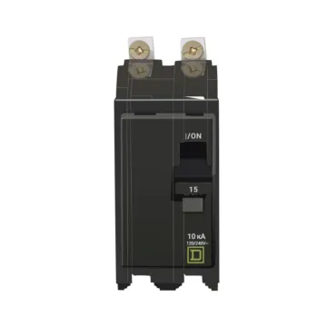 Square D QO 15 Amp 2-Pole 240V Bolt-On Circuit Breaker