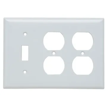 Pass & Seymour 3-Gang Thermoset Wall Plate/Receptacle (White)