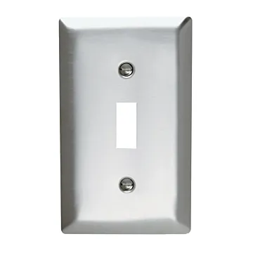 Pass & Seymour 1-Gang Metal Toggle Switch Wall Plate (Stainless Steel)