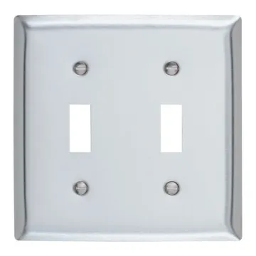 Pass & Seymour 2-Gang Metal 2 Toggle Wall Plate (Stainless Steel)