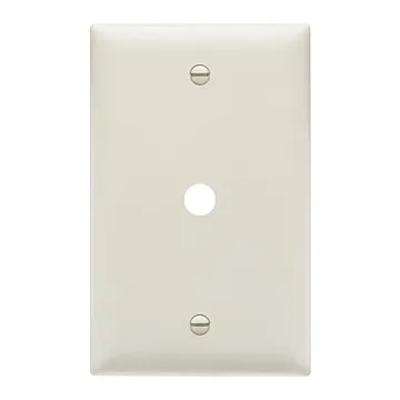Pass & Seymour TradeMaster® 1-Gang Nylon Wall Plate, 0.41-in Round Opening, Box Mounted, Light Almond