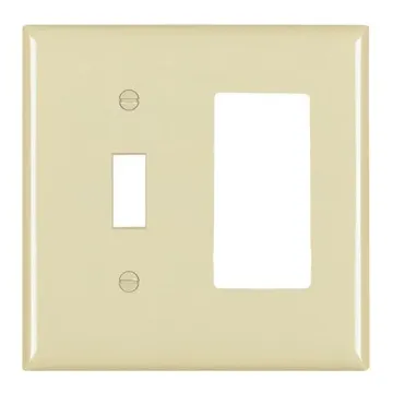 Pass & Seymour Trademaster 2-Gang Nylon Toggle/Decorator Wall Plate (Ivory)