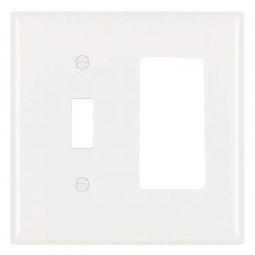 Pass & Seymour Trademaster 2-Gang Nylon Toggle/Decorator Opening Wall Plate (White)