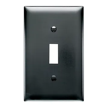 Pass & Seymour TradeMaster 1-Gang Nylon Toggle Opening Wall Plate (Black)