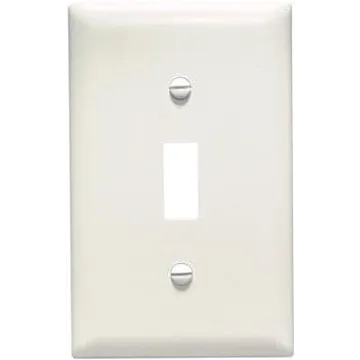Pass & Seymour TradeMaster® 1-Gang Nylon Wall Plate, 1 Toggle Switch Opening, 10-Pack, Light Almond
