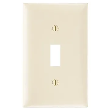 Pass & Seymour TradeMaster 1-Gang Nylon Toggle Opening Wall Plate (Light Almond)