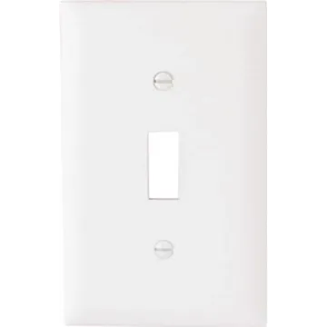 Pass & Seymour TradeMaster 1-Gang Nylon Toggle Opening Wall Plate (White - 10pk)
