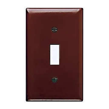 Pass & Seymour TradeMaster 1-Gang Nylon Toggle Switch Wall Plate (Brown)