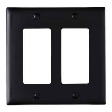 Pass & Seymour TradeMaster 2-Gang Nylon 2-Decorator Opening Wall Plate (Black)