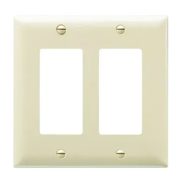 Pass & Seymour TradeMaster 2-Gang Nylon 2-Decorator Opening Wall Plate (Ivory)