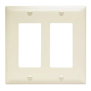 Pass & Seymour TradeMaster 2-Gang Nylon 2-Decorator Opening Wall Plate (Light Almond)