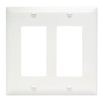 Pass & Seymour TradeMaster 2-Gang Nylon 2-Decorator Opening Wall Plate (White)