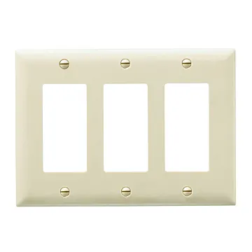 Pass & Seymour TradeMaster 3-Gang Nylon 3-Opening Wall Plate (Ivory)