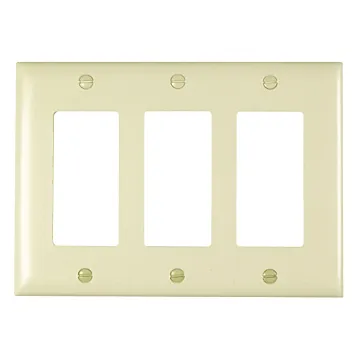 Pass & Seymour TradeMaster 3-Gang Nylon 3-Opening Wall Plate (Light Almond)