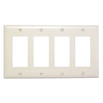 Pass & Seymour TradeMaster 4-Gang Nylon 4 Decorator Opening Wall Plate (Light Almond)