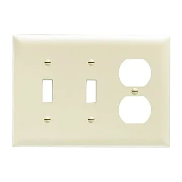Pass & Seymour TradeMaster® 3-Gang Nylon 2 Toggle/1 Duplex Opening Wall Plate (Ivory)