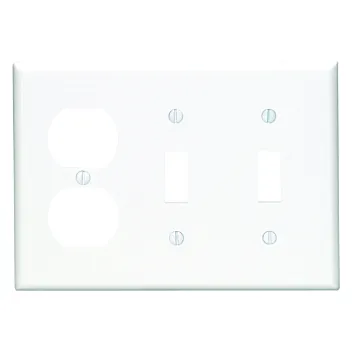 Pass & Seymour TradeMaster® 3-Gang Nylon 2 Toggle/1 Duplex Opening Wall Plate (White)
