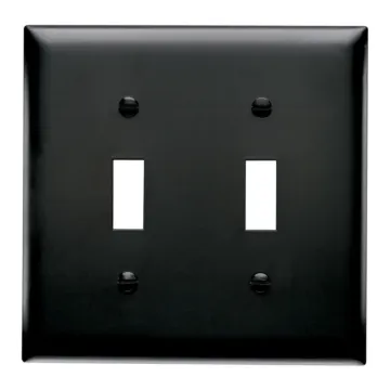 Pass & Seymour TradeMaster 2-Gang Nylon 2-Toggle Wall Plate (Black)