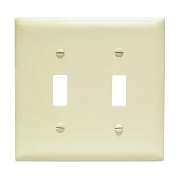 Pass & Seymour TradeMaster 2-Gang Nylon 2-Toggle Wall Plate (Ivory)