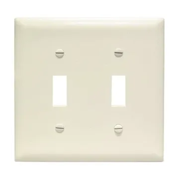 Pass & Seymour TradeMaster 2-Gang Nylon 2-Toggle Wall Plate (Light Almond)