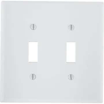 Pass & Seymour TradeMaster 2-Gang Nylon 2-Toggle Wall Plate (White)