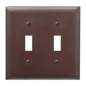 Pass & Seymour TradeMaster 2-Gang Nylon 2-Toggle Opening Wall Plate (Brown)