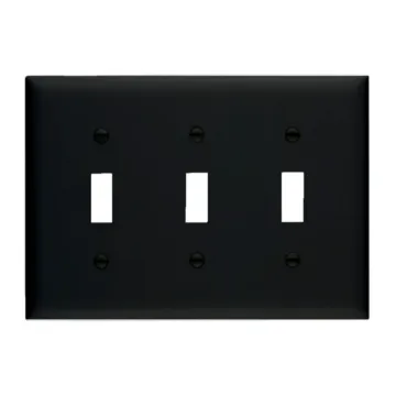 Pass & Seymour Cover 3 Gang Switch (Black)