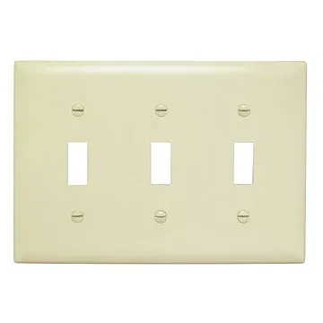 Pass & Seymour TradeMaster® 3-Gang Nylon 3 Toggle Opening Wall Plate (Ivory)