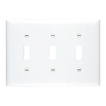 Pass & Seymour TradeMaster 3-Gang Nylon 3-Toggle Wall Plate (White)