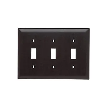 Pass & Seymour TradeMaster® 3-Gang Nylon 3 Toggle Opening Wall Plate (Brown)