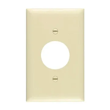 Pass & Seymour TradeMaster 1-Gang Nylon Single Receptacle Opening Wall Plate (Ivory)