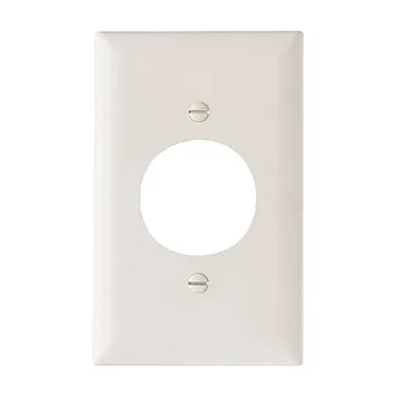 Pass & Seymour TradeMaster 1-Gang Nylon Single Receptacle Opening Wall Plate (Light Almond)