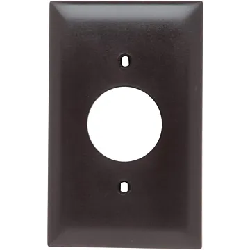 Pass & Seymour TradeMaster 1-Gang Nylon Single Receptacle Opening Wall Plate (Brown)