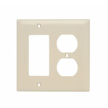 Pass & Seymour TradeMaster 2-Gang Nylon Decorator/Duplex Opening Wall Plate (Ivory)