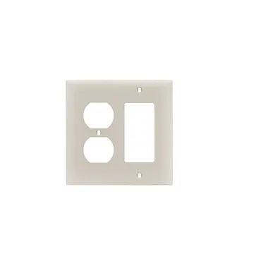 Pass & Seymour TradeMaster 2-Gang Nylon Decorator/Duplex Opening Wall Plate (Light Almond)
