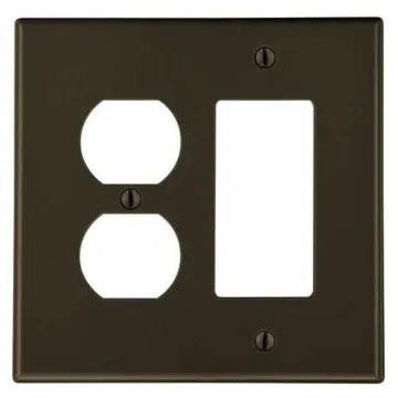 Pass & Seymour TradeMaster 2-Gang Nylon Decorator/Duplex Opening Wall Plate (Brown)
