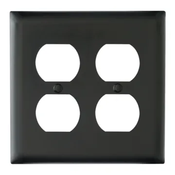 Pass & Seymour TradeMaster 2-Gang Nylon 2 Duplex Opening Wall Plate (Black)