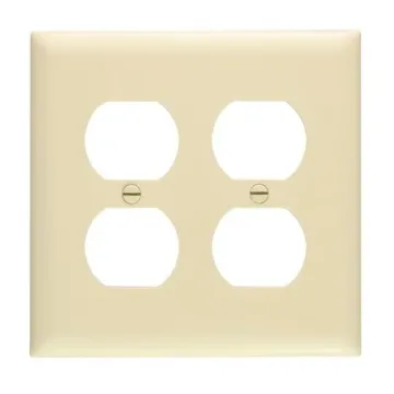 Pass & Seymour TradeMaster 2-Gang Nylon 2-Duplex Opening Wall Plate (Ivory)