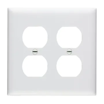 Pass & Seymour TradeMaster 2-Gang Nylon 2-Duplex Wall Plate (White)