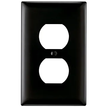 Pass & Seymour TradeMaster 1-Gang Nylon Duplex Opening Wall Plate (Black)