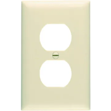 Pass & Seymour Legrand TP8ICP10 Wallplate, 4.68 in L, 2.93 in W, Midsize, 1 -Gang, Nylon, Ivory