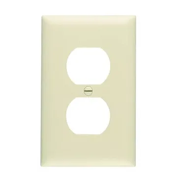 Pass & Seymour TradeMaster 1-Gang Nylon Duplex Opening Wall Plate (Ivory)