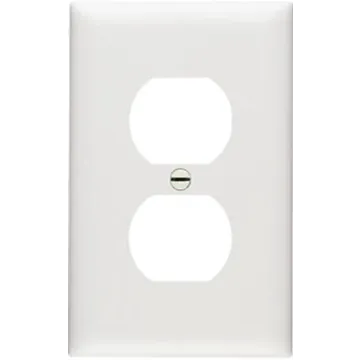 Pass & Seymour Legrand TP8WCP10 Wallplate, 4.68 in L, 2.93 in W, 1 -Gang, Nylon, White