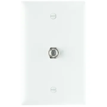 Pass & Seymour Nylon White Mar-Resistant Coax Wall Plate